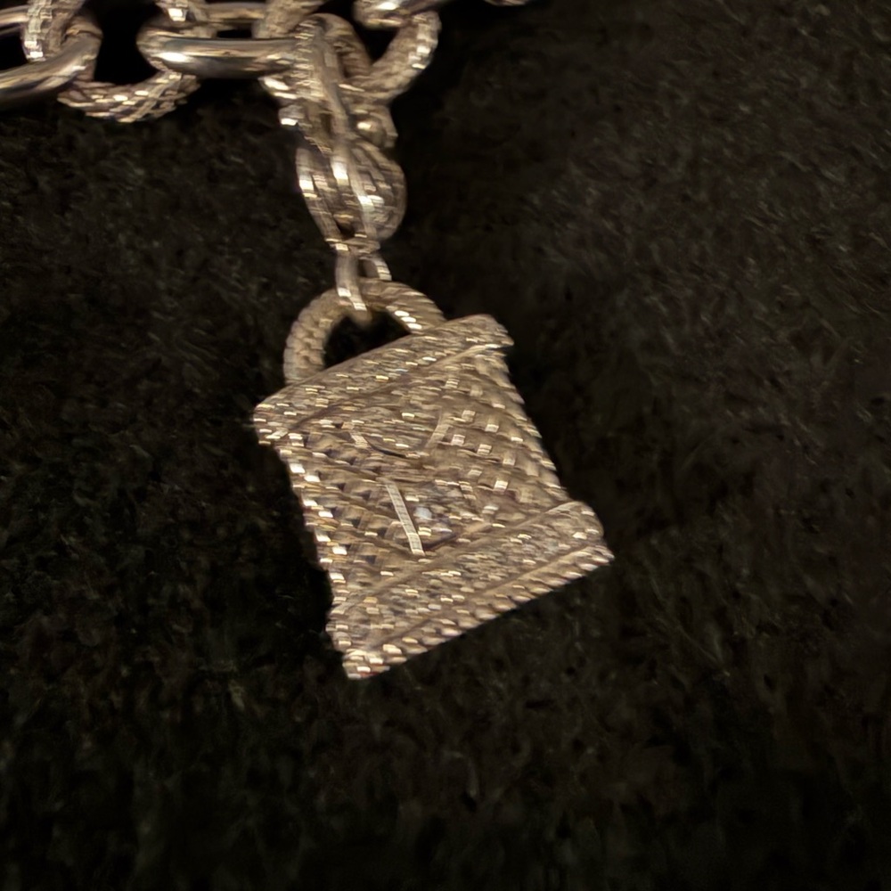 Judith Ripka Key To My Heart Sterling Silver Charm Bracelet - Picture 3 of 6